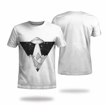 Black Sexy And Slimming Geometry Pattern 3D Printed T-Shirto