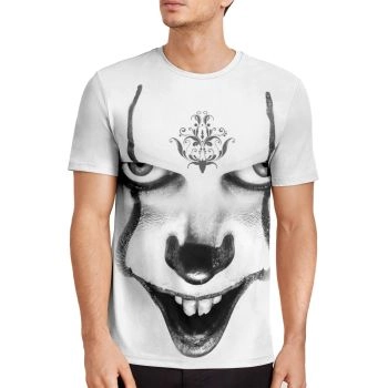 Black Personality Clowns Pattern 3D Printed T-Shirto