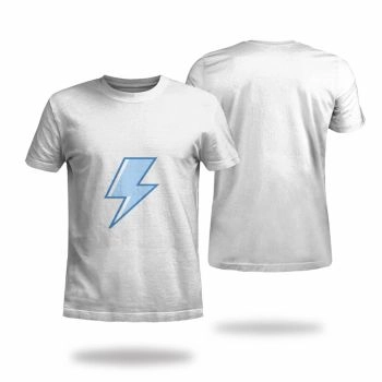White Cute And Pretty Lightning Pattern 3D Printed T-Shirto