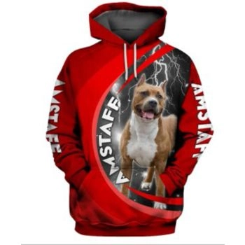 Elegance Red Dog Pattern Animals Hoodie