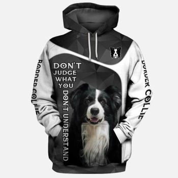 Precious And Cute Grey Dog Pattern Animals Hoodie