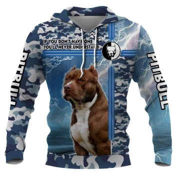 Fashion Blue Dog Pattern Animals Hoodie