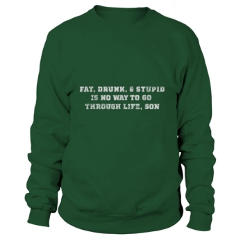 Fat Drunk and Stupid College Funny Sweatshirt