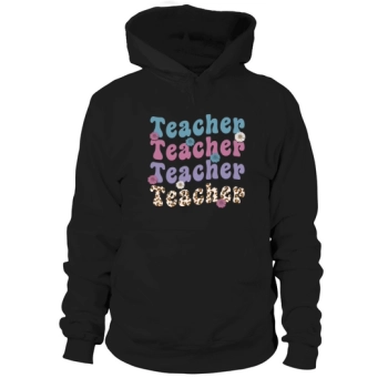 Retro Teacher Boho Back To School Hoodies