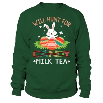 Milk Tea Kawaii Easter Bunny Easter Sunday Sweatshirt