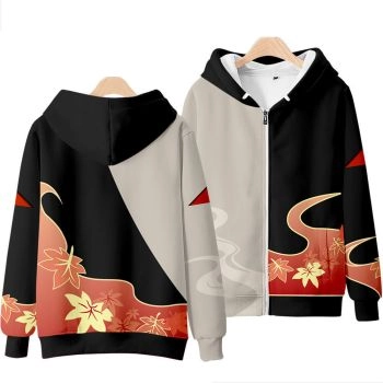 Durable Genshin Impact Kaedehara Kazuha Zip-Up Hoodie