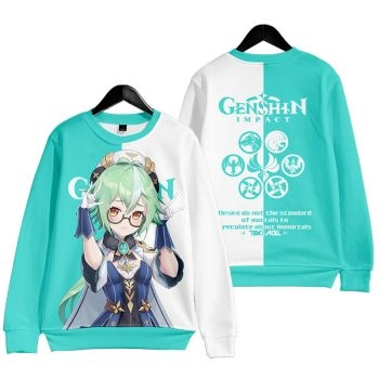Cute Genshin Impact Half-Body Sucrose Sweatshirt