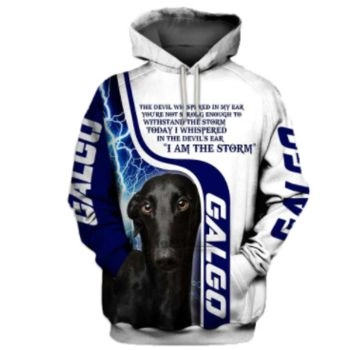 Generous And Beautiful Blue White Dog Pattern Animals Hoodie