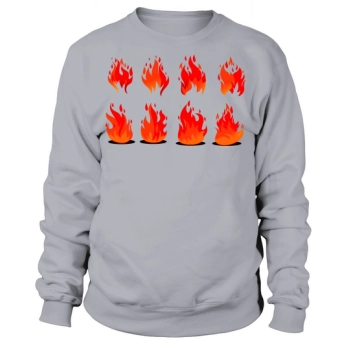 Burning Red Hot Flame Sweatshirt