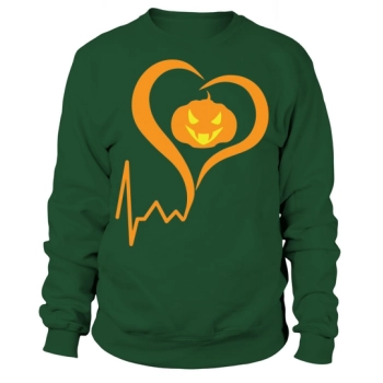 Heartbeat Halloween Pumpkin Sweatshirt