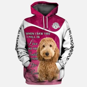 Popular Pink Dog Pattern Animals Hoodie