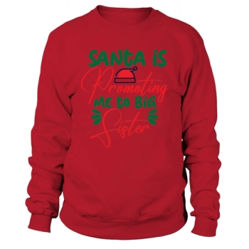 Santa Is Promoting Me To Big Sister Sweatshirt