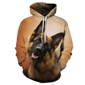 Popular And Vintage Brown Dog Pattern Animals Hoodie