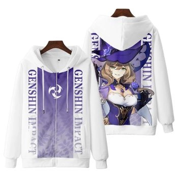 Simple Genshin Impact Lisa Zip-Up Hoodie