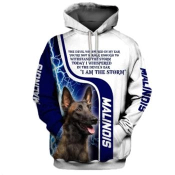  Popular Blue White Dog Pattern Animals Hoodie