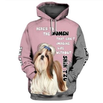 Street Pink Dog Pattern Animals Hoodie