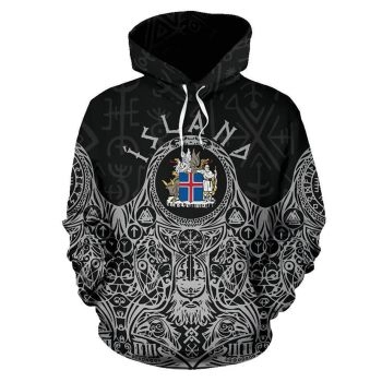 Popular And Vintage Black Symbols Pattern Tattoo Hoodie