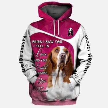 Popular And Vintage Pink Dog Pattern Animals Hoodie