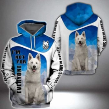  Classical And Elegance Blue White Dog Pattern Animals Hoodie