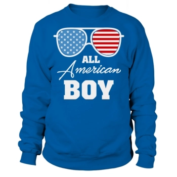 All American Boy Sunglasses USA Sweatshirt