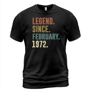 Vintage Legend Since February 1972 50th Birthday Gifts