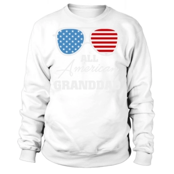 All American Grandpa Sunglasses Flag Sweatshirt