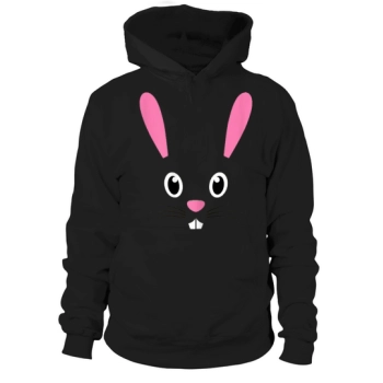 Cute little bunny face funny easter gift hoodies