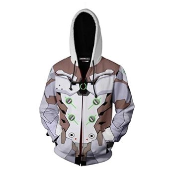 Overwatch Hoodie &#8211; Adult Shimada Genji Hooded Sweatshirt Hoodie Zipper Jacket