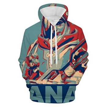 Overwatch Hoodie &#8211; Ana 3D Print Hooded Pullover Sweatshirt