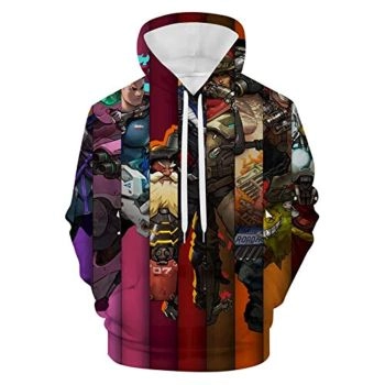 Overwatch Hoodie &#8211; Characters 3D Print Hooded Pullover Sweatshirt