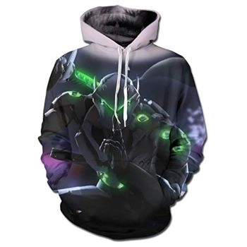 Overwatch Hoodie &#8211; Genji 3D Print Hooded Pullover Sweatshirt