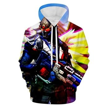 Overwatch Hoodie &#8211; Soldier: 76 3D Print Hooded Pullover Sweatshirt