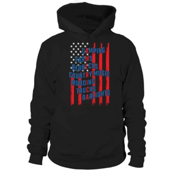 Portrait USA Flag America Hoodies