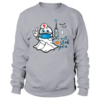 Halloween Nurse I Will Tab You Sweatshirt