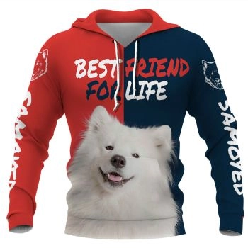 Popular Red Blue Dog Pattern Animals Hoodie