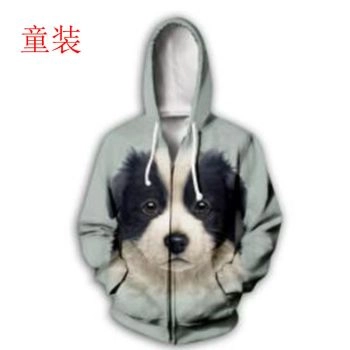 Precious And Cute Green Dog Pattern Animals Hoodie