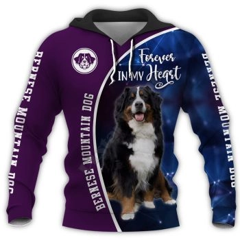 Pretty Purple Blue Dog Pattern Animals Hoodie