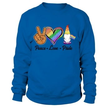 Peace Love Gnome LGBT Flag Sweatshirt