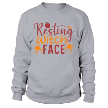 Resting Witch Face Halloween, Witch Halloween Sweatshirt