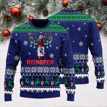 Pabst Blue Ribbon Reinbeer Christmas Sweater