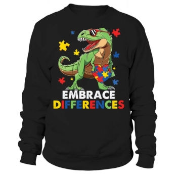 Embrace Differences Dinosaur Puzzle Sweatshirt