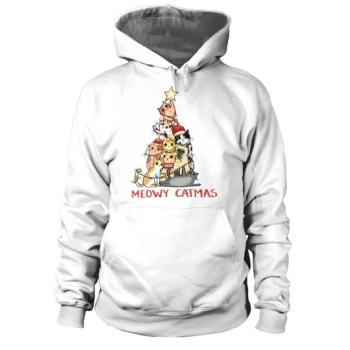 Funny Cat Christmas Meowy Catmas Hoodies