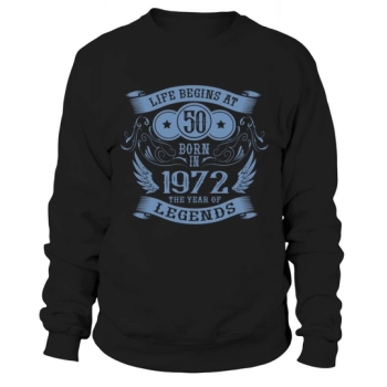 50th Birthday Gifts Vintage 1972 Birthday Sweatshirt