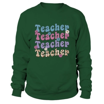 Retro Teacher Boho Back To School Sweatshirt