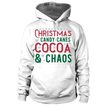 Christmas Candy Canes Cocoa & Chaos Hoodies