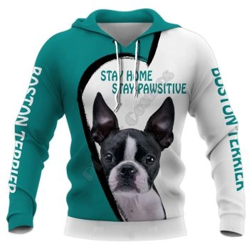 Gorgeous Blue White Dog Pattern Animals Hoodie