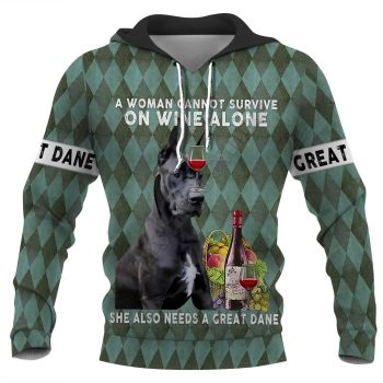 Fashion And Gorgeous Green Dog Pattern Animals Hoodie