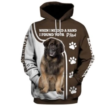 Pretty And Vintage  Brown White Dog Pattern Animals Hoodie