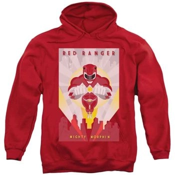 Power Rangers Sweatshirts &#8211; Mens Red Deco Pullover Hoodie