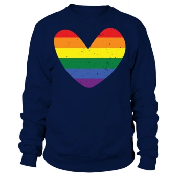 LGBTQ Flag Heart Color Love Sweatshirt